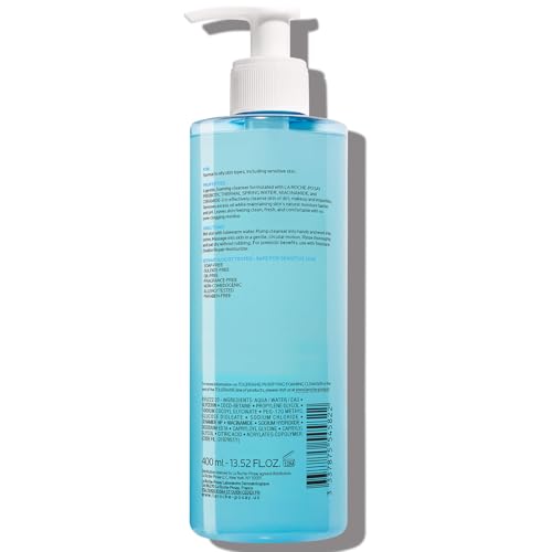 La Roche-Posay Toleriane Purifying Foaming Facial Cleanser, Oil Free Face Wash for Oily Skin with Niacinamide, Pore Cleanser Won’t Dry Out Skin, Unscented