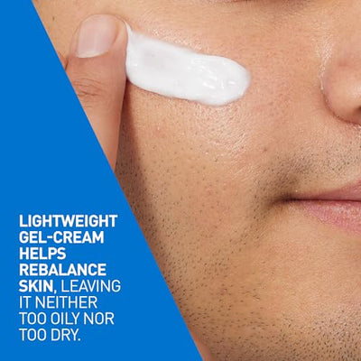 CeraVe Oil Control Moisturizing Gel-Cream, Face Moisturizer for Oily Skin, Niacinamide, Hyaluronic Acid & Oil Absorbing Technology To Rebalance Oily Skin, Non-Comedogenic, Fragrance Free & Oil-Free