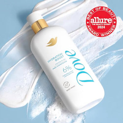 Dove Serum Hydration Boost Body Wash Hydrates Dry Skin with Hydrating Serum and Hyaluronic Acid 18.5 oz