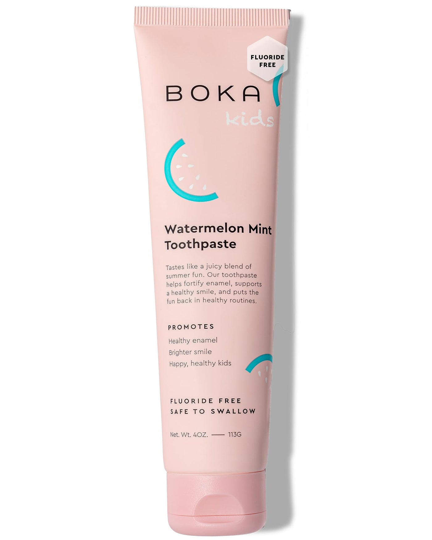 Boka Fluoride Free Toothpaste Nano Hydroxyapatite, Helps Remineralize, Appropriate for Sensitive Teeth, Whitening - for Adult, Kids Oral Care - Watermelon Mint Flavor, 4oz 1Pk - US Manufactured
