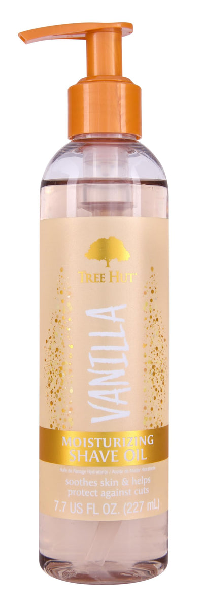 Tree Hut Vanilla Moisturizing & Hydrating Bare Shave Oil | Made with Soothing Jojoba Oil | Gel-to-Oil Formula Helps Prevent Razor Bumps, Ingrown Hairs, & Skin Irritation | 7.7 fl oz.