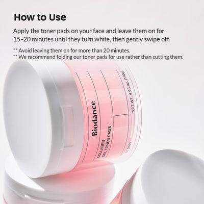 Biodance Collagen Gel Toner Pads, Pore Minimizer for Face, Improving Elasticity, Gentle Exfoliating Korean Toner Pads for Sensitive Skin, 4.93 fl.oz.(140g)*60Pads