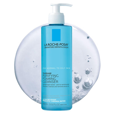 La Roche-Posay Toleriane Purifying Foaming Facial Cleanser, Oil Free Face Wash for Oily Skin with Niacinamide, Pore Cleanser Won’t Dry Out Skin, Unscented
