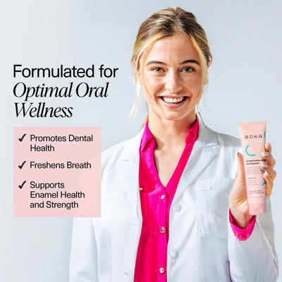 Boka Fluoride Free Toothpaste Nano Hydroxyapatite, Helps Remineralize, Appropriate for Sensitive Teeth, Whitening - for Adult, Kids Oral Care - Watermelon Mint Flavor, 4oz 1Pk - US Manufactured