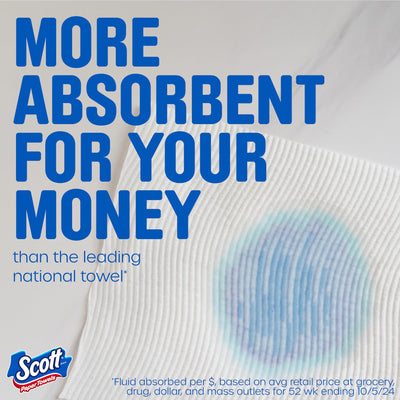 Scott Paper Towels, Choose-A-Sheet, 6 Double Rolls = 12 Regular Rolls (108 Sheets Per Roll)