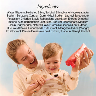 Boka Fluoride Free Toothpaste Nano Hydroxyapatite, Helps Remineralize, Appropriate for Sensitive Teeth, Whitening - for Adult, Kids Oral Care - Strawberry Mango Flavor, 4oz 1Pk - US Manufactured