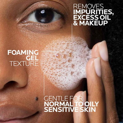 La Roche-Posay Toleriane Purifying Foaming Facial Cleanser, Oil Free Face Wash for Oily Skin with Niacinamide, Pore Cleanser Won’t Dry Out Skin, Unscented